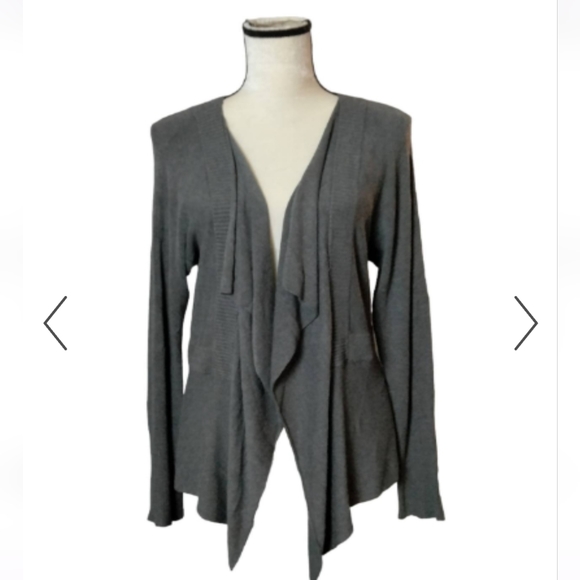 EILEEN FISHER OPEN ASYMMETRICAL CARDIGAN 💛 - Picture 2 of 8